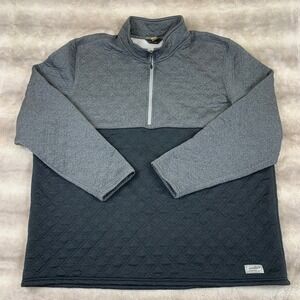 Eddie Bauer Quilted Quarter Zip Pullover Mens 3XL Tall Colorblock Fleece Sweater